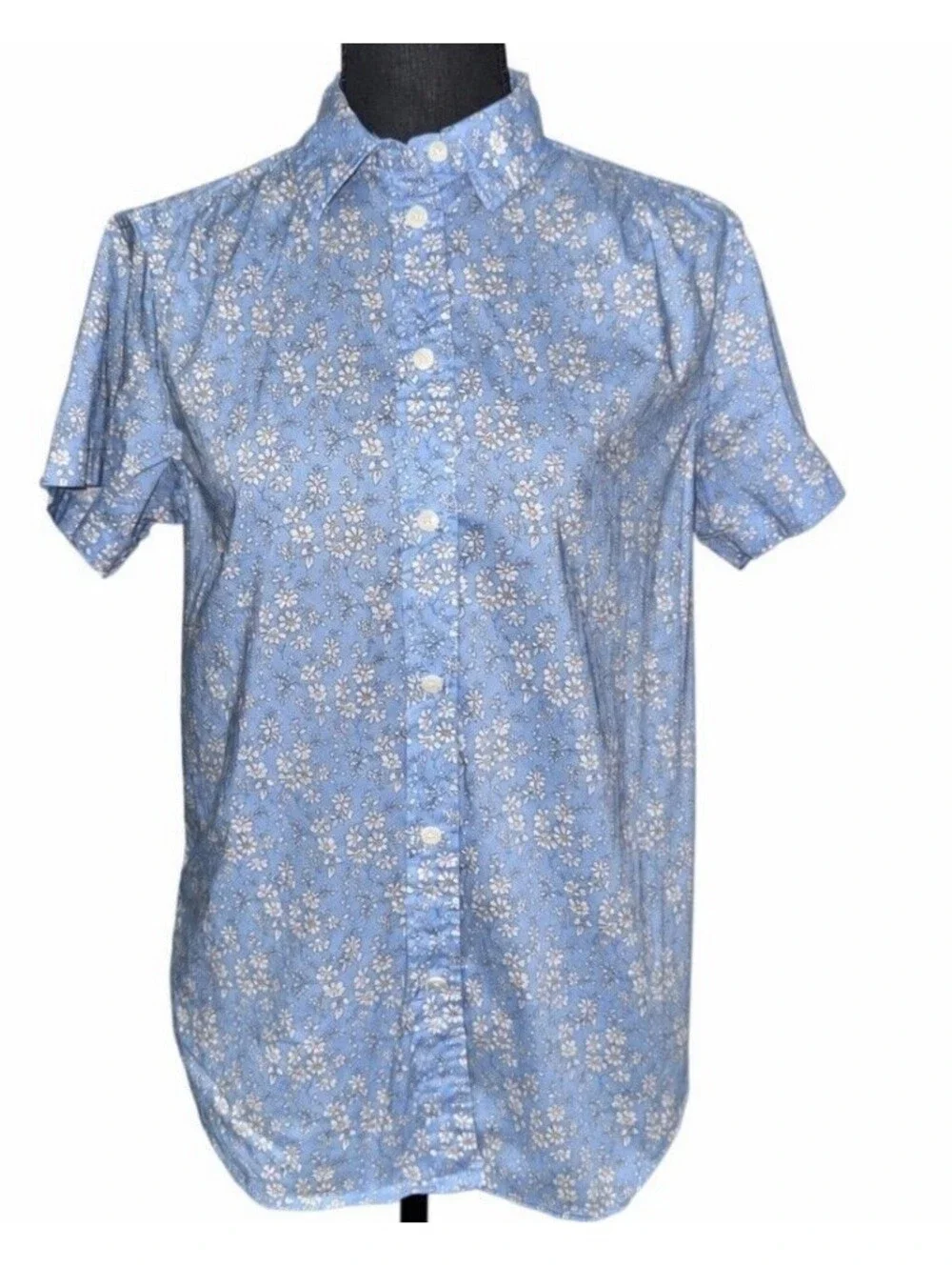 J.CREW Classic-Fit Cotton Short-Sleeve Shirt in Liberty® Capel Floral Blue-4